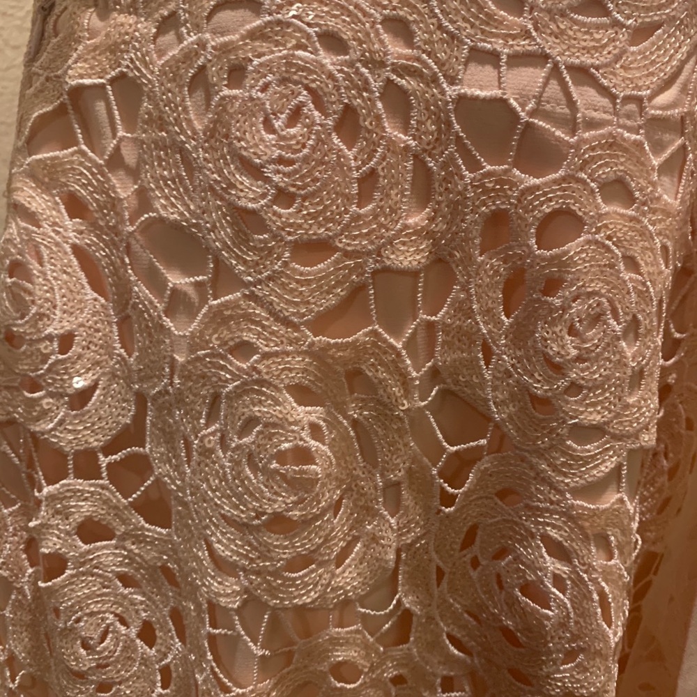 Pink sequins floral lace lehenga lehnga - Picture 9 of 12
